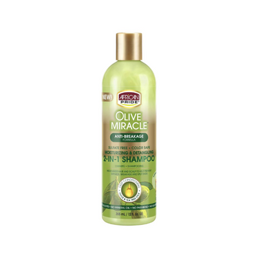 African Pride Olive Miracle Anti-Breakage 2-in-1 Shampoo – 12 oz - ANNS BEAUTY SUPPLY